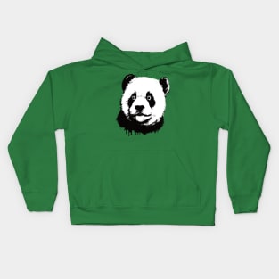 Panda Bear Drip Painting Kids Hoodie